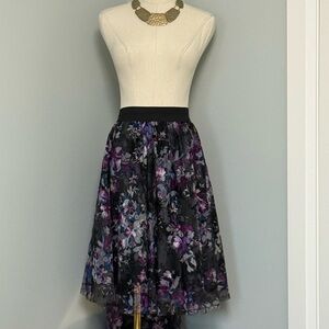 Torrid Floral High-Low Tulle Skirt | Size 2 (Plus)